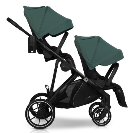 EasyGo DuoFlex Sage Green 2+2 wózek bliźniaczy wielofunkcyjny